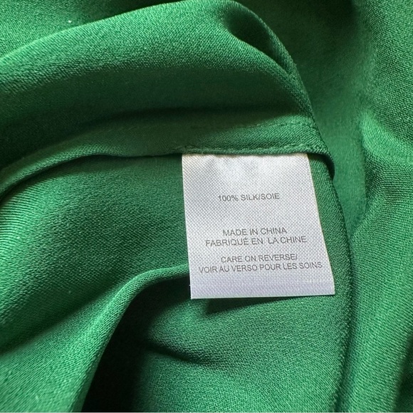 Divine Heritage 100% Silk Ruffle Front Blouse - Picture 4 of 8